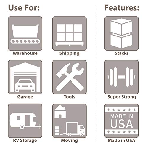 Akro-Mils 37678 Plastic Straight Wall Container Tote with Mesh Sides and Solid Base, (24-Inch x 16-Inch x 8-Inch), Gray, (4-Pack)