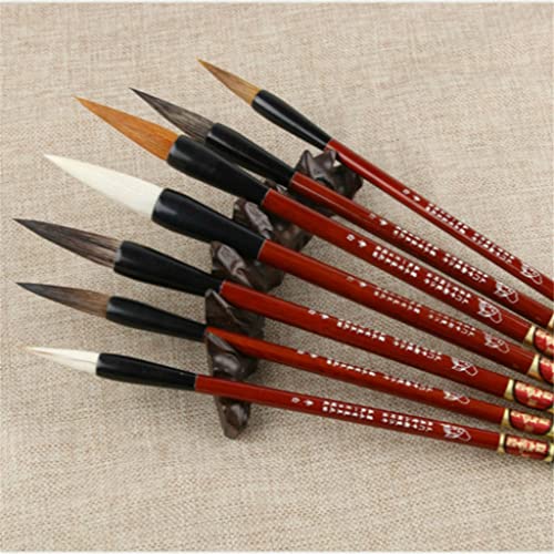 OBKSEB Chinese Calligraphy Brush Pen Whisker Multiple Hairs for Writing Drawing Painting Gift Set