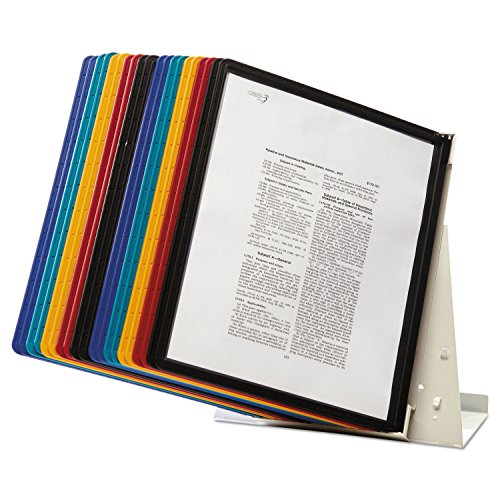 Durable Desktop Reference System, 20 Double-Sided Panels, Assorted Colors