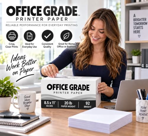 Printer Paper Office Grade 8.5 x 11 | 20 lb Copy Paper | 92 Bright | 40 Cartons | 200,000 Sheets