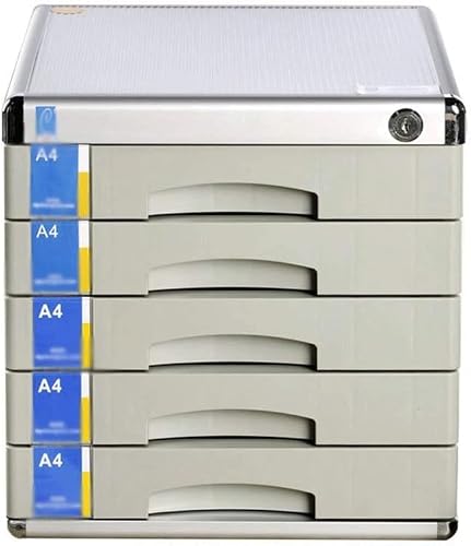 Desk File Cabinet File Manager- File Folder Racks Holders Locked Drawer File Cabinet Multi-Layer Desktop Finishing File Rack(Color:Default)