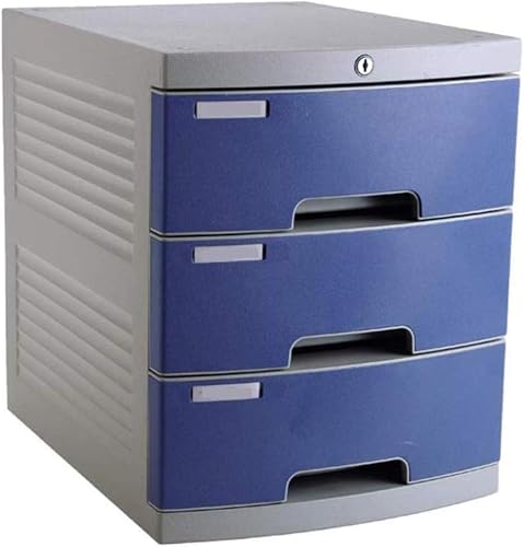 UYCVT Filing Cabinet Stationery 3 Shelf Lockable Desktop Storage Cabinet Plastic Office File Cabinet Storage Cabinet