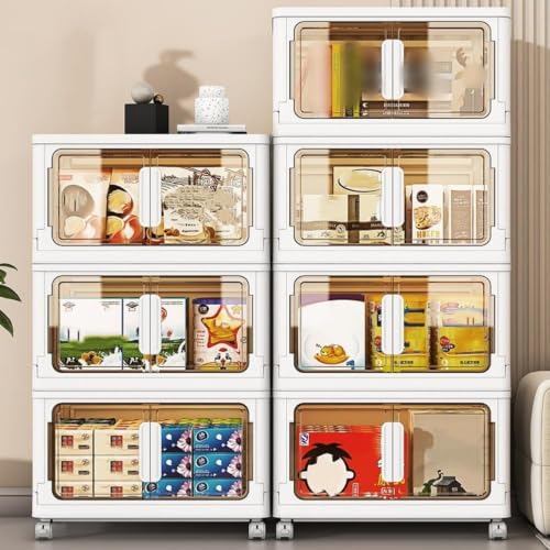NQRTGFB Multi-Level Stackable Storage Bins with Wheels, Modular Locker Organizer(60.2 * 23.6 * 13.8in)