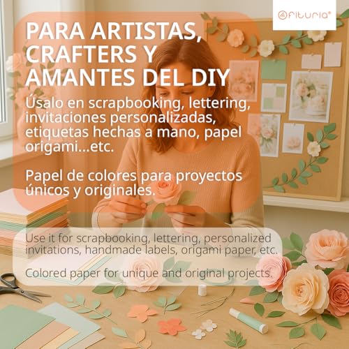 Pack of 500 Sheets of A4 80g Coloured Paper for Crafts, Printers, Scrapbooking - Ideal Origami, Papyroflexia, Office and School (Neon Green, 500h)