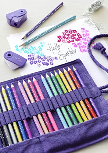 Faber-Castell Sparkle 201738 Colouring Pencils in High-Quality Pencil Roll Pack of 21
