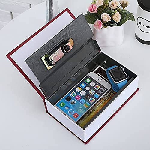 Book Safe, Diversion Safe with Combination Lock, Secret Hidden Safe for Home Office Lock Code Piggy Bank, Deto Metal Safe