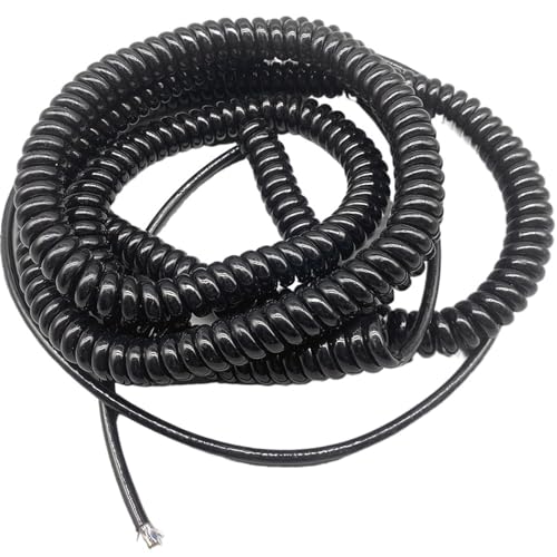 8 Core 22AWG Coiled Spring Cord, Spiral Network Cable for Handwheel