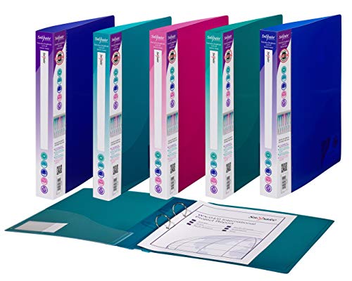 Snopake A4 2 O-Ring 25 mm Executive RingBinder – Electra Assorted (Pack of 10) Ref: 13377
