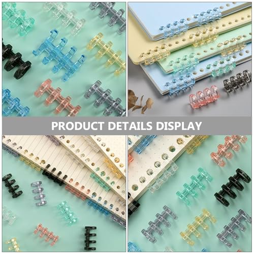 Plastic Binder Rings 300 Pcs Plastic Binder Rings - Loose Leaf Notebook Binding Strips for Notebook Diary