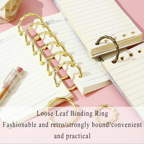 Binder Rings, 9 Pack Metal Book Binder Rings 20mm/30mm Inner Diameter Loose Leaf Hanging Small Cards(20mm)