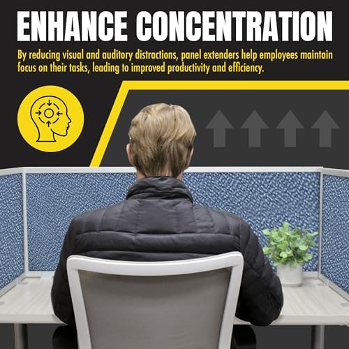 OBEX Acoustic Mounted Screen Privacy Panel Table Top Separator, Sound Blocking Desk Divider (Twilight, 24" X 72")