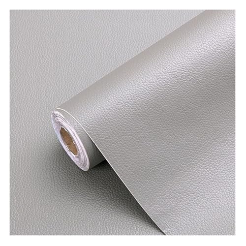 Fabric Adhesives Light Gray Leather Repair Patch Self Adhesive for Furniture Car Seats Couch Upholstery Waterproof Strong Hold Easy to Cut(27.2x196.9in)