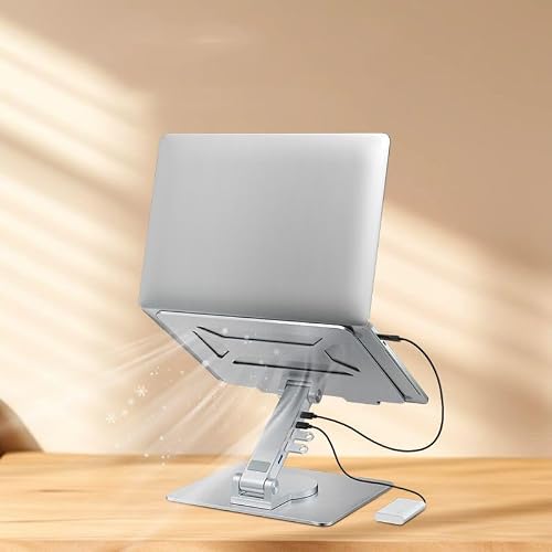 Dock Laptop Stand With 360 Degree Rotation Foldable Office With Computer