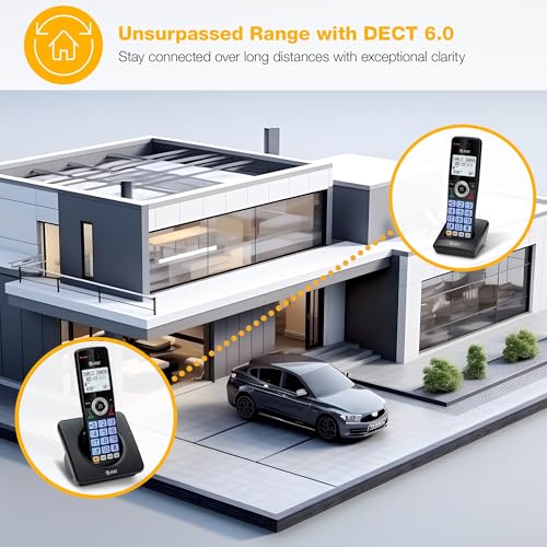 AT&T 3-Handsets Landline Home Phone with Call Blocker, Caller ID/Call Waiting, Full-Duplex Handset Speakerphone, Backlit Keypad & Display, Rechargeable Battery, ECO Mode, DECT 6.0: GL2101-31