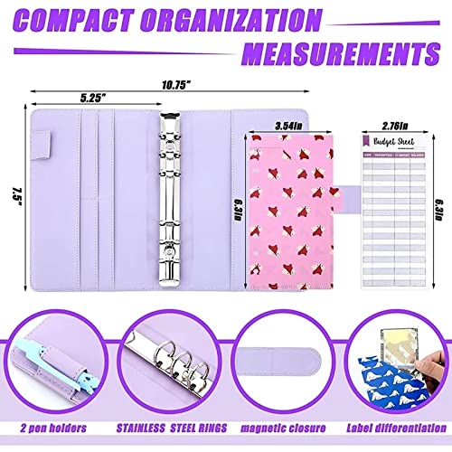 ONMYJFD 27 Pieces A6 Binder Cover Budget Envelopes System Budget Pockets for Planner Organizer