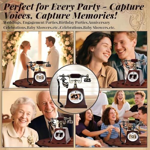 WIANQIAN Video Audio Phone Guestbook, Creative Record Audio GuestBook B