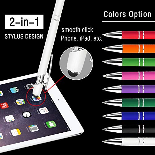 Betenshtresk Up to 150 Pcs Personalized Ballpoint Pen Custom Pens Free Engraved Bulk with Name Logo Soft Black Ink Stylus with Touch Metal Office Gift for Anniversaries Graduations Birthdays