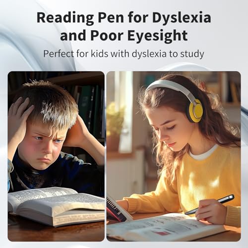 Translator Pen, Reading Pen for Dyslexia, Traductor De Voz Instantaneo, Pen Scanner Text to Speech Device, Scan Reader Pen OCR Digital Pen Reader, Wireless Translation Pen Scanner for Students Adults