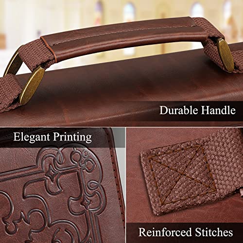 FINPAC Large Classic Bible Cover Vegan Leather Carrying Book Case
