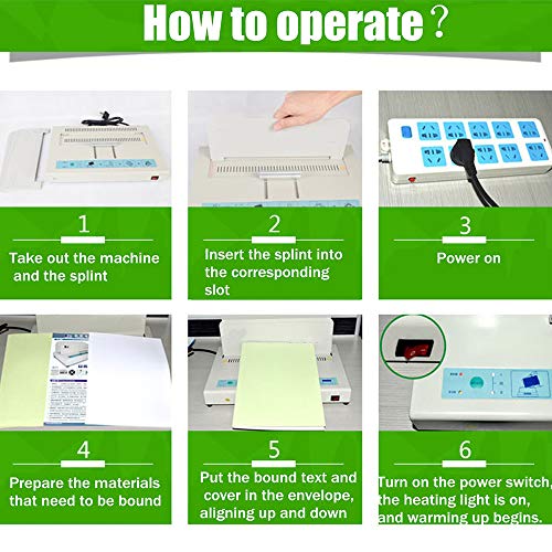 JUMgtcDL A4 Binding Machine Adjustable Time Thermal Binding Machine 480 Sheets