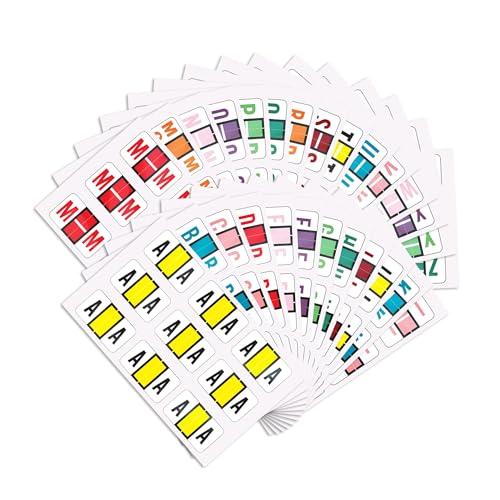 Alphabet Labels for File Folders, A to Z Plus Mc Refill Kit, Doctor Stuff, 2034 Labels, POS 3400 - POAM Alpha Stickers Series, Medical Chart Color Code Labels