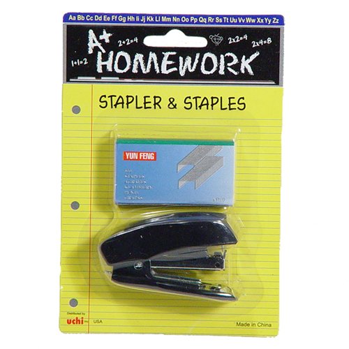 A+homework Stapler & Staples Mini Set (Pack of 24)