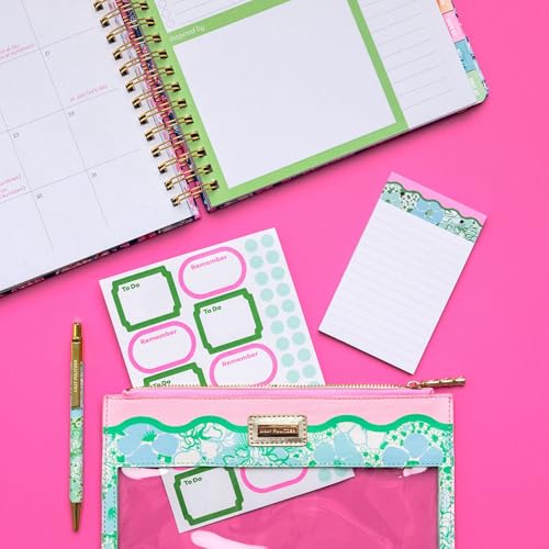 Lilly Pulitzer Pouch with Planner Accessories, Mint Condition Burst of Joy
