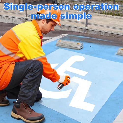 YLMFTNU Handicap Parking Stencil, 33"x36" Reusable Silicone Parking Lot Stencils for Painting, Large Disabled Symbol Template, Handicapped Signs Symbol for Pavement Painting School Hospital Mall