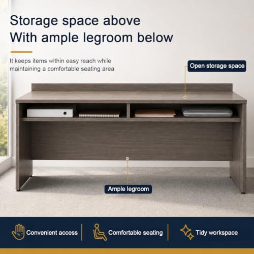 Fshineleaf 47" Conference Table, 2 Person Training Table with Storage