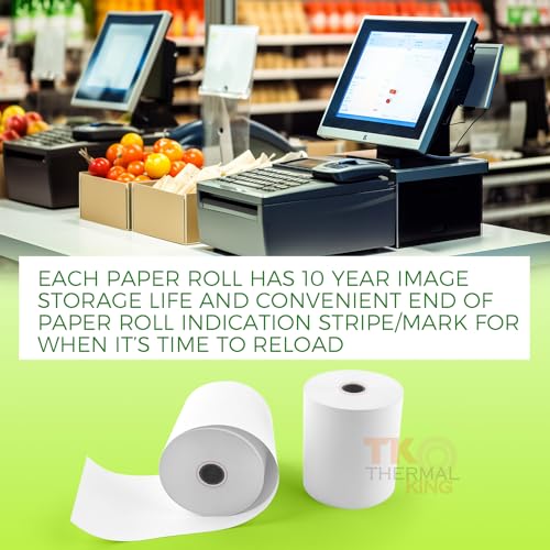 TK Thermal King 3 1/8" x 230' Credit Card Thermal Receipt Paper 30 Rolls