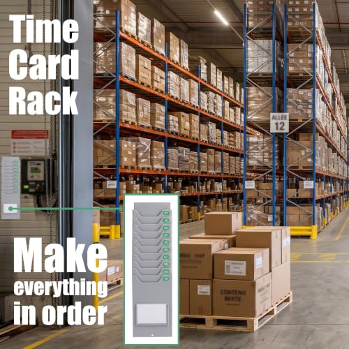 PFSLKXM Time Card Holder Wall Mount Rack Slot Pockets Hanging Organizer