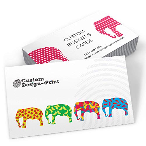 1000 Custom Business Cards Printed | Personalized Business Cards - fully Customized Business Cards design with Glossy or Matte finish- Printed on thick 16 pt. Cover stock - Custom Design and Print