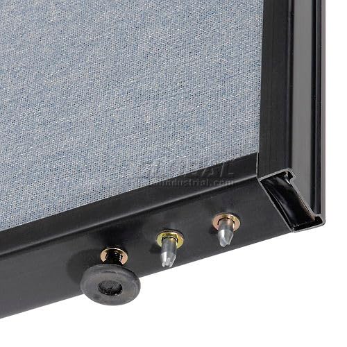 Global Industrial Office Partition Panel, 36.25 Inch W x 72 Inch H, Blue, 1 Piece, Build Your Own Custom Office Design System, Steel Connectors Sold Separately