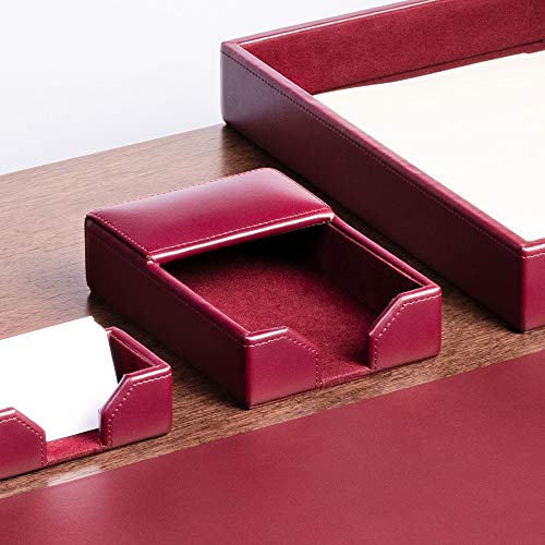 Burgundy Blue Bonded Leather 4" x 6" Memo Holder