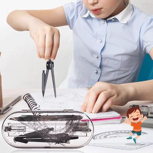 Ruler Learning Stationery Drawing Set Compass