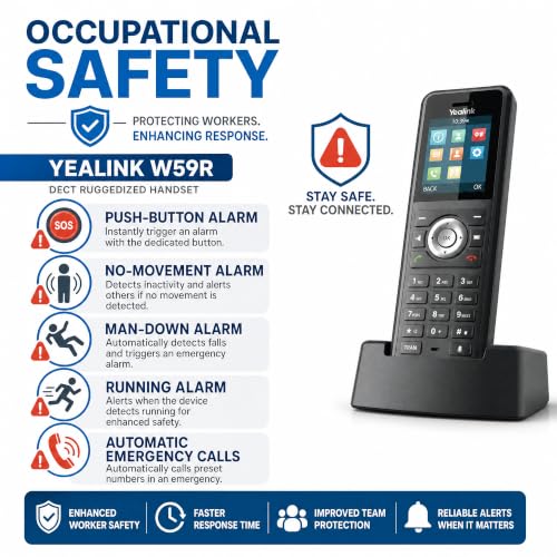 Yealink W59R Rugged DECT IP Phone with IP67 & Bluetooth