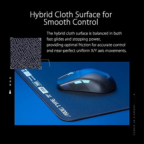 ASUS ROG Hone Ace XXL Gaming Mouse Pad – 35.4” x 15.7", (XXL Size), Extra-Cushioning, Table-Sized for Wide, Smooth Glide and Control, Water/Oil/Dust-Resistant, Extra-Soft Non-Slip Rubber Base - Black