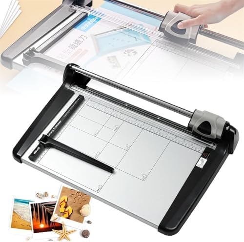 UYCVT Paper Cutter, Heavy Duty Blade for Home, Office & School, A4 Paper Trimmer, Guillotine Cutter with Safety Guard (A4)