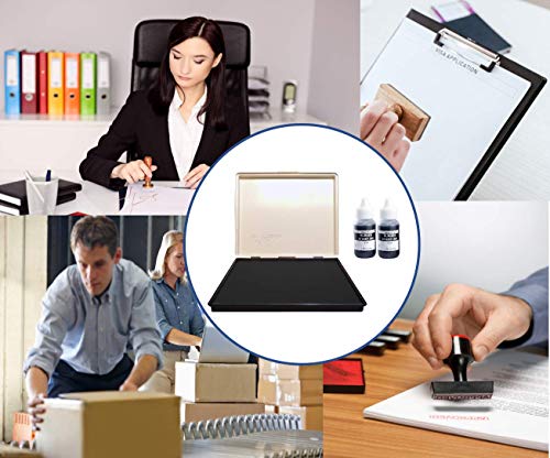 Infusion 7" x 8" Extra Large Industrial Stamp Ink Pad, Your Go to Large Stamp Ink Pad for Bright Color, Even Coverage and Durability, Navy Blue Stamp Pad