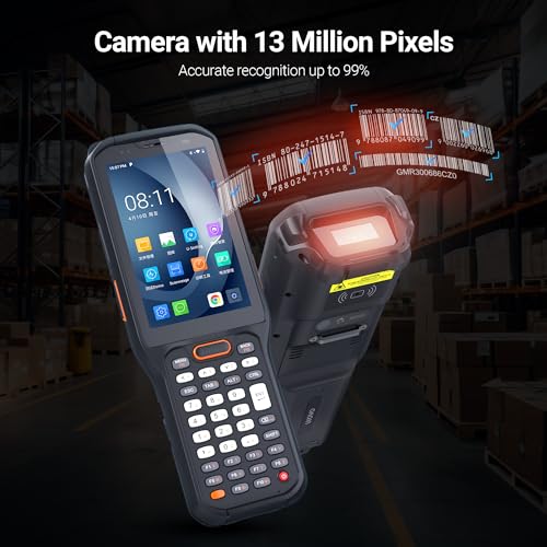 UROVO Inventory Scanner with Zebra Scanner, PDA with Pistol Grip, IP68 Rugged, NFC, 4G Wi-Fi 6, Handheld Warehouse