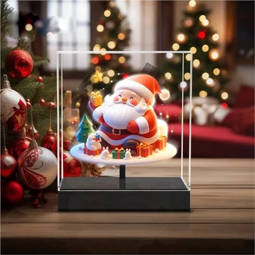 20cm Naked Eye 3D Holographic Fan Air Imaging Stereoscopic Hovering Display Projector Advertising Light Support Wireless Upload