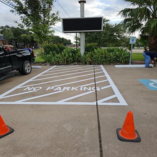 89x15.8Inch Zone Marking Stencil Oversized Parking Restriction Templates Flexible Silicone Templates for Driveways Parking Stencil