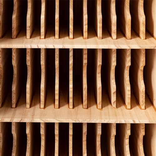 Apexonix Cell Phone Storage Holder Wooden Cell Phone Locker Storage Cabinet Classroom Pocket Chart for Office onference Rooms (48 Slots)