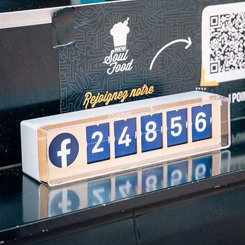 Smiirl Facebook Follower Counter, Live Split-Flap Display, Wi-Fi, 5 Digits