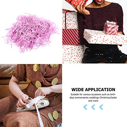ETAZMDITE Shredded Paper for Gift Boxes, Glitter Shredded Tissue Paper For Easter Gift Filling Multicolor 22x15cm Pack Of 6(Purple*3pcs,22 * 15Cm*3Pcs)