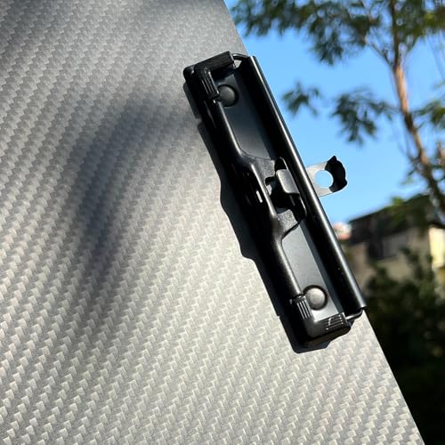 2 Pack 9.4 * 12.6 * 0.06inch Carbon Fiber Clipboard with Pen Holder,Dry Carbon Fiber Clipboard with Black Low Profile Clip,3k Twill Clip Board 8.5×11 A4 Letter Size