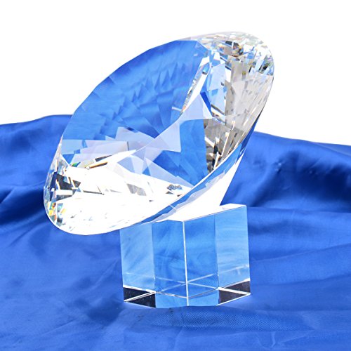 LONGWIN 200mm(8 inch) Big Crystal Diamond Paperweight Wedding Centerpiece