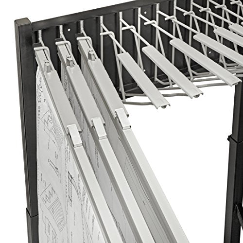 Adir Mobile Blueprint Holder – Construction Plan Rack, Map Organizer, Blueprint Rack, and Poster Display Rack for Jobsite and Office (Without Blueprint Clamps)