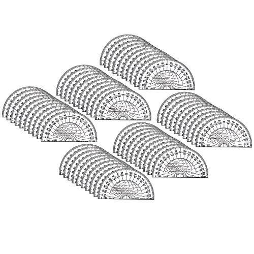 Charles Leonard Plastic 4" Protractor, Pack of 60