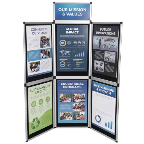 Generic 6 1 Panel Trade Show Display Board Portable Folding Panel Kit